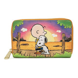 Loungefly Peanuts Charlie Brown And Snoopy Sunset Zip Around Wallet - Radar Toys