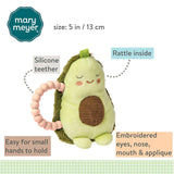 Yummy Avocado Rattle Plush - Radar Toys