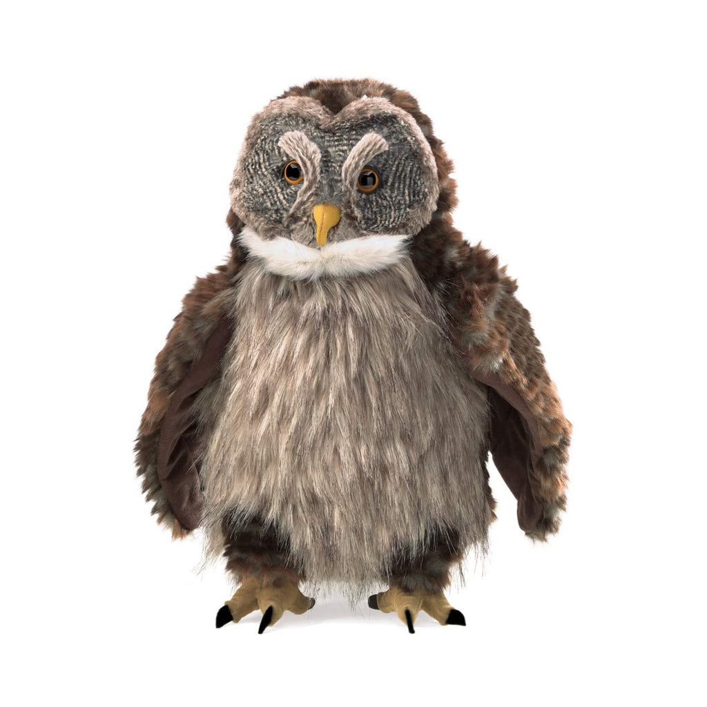 Folkmanis Hooting Owl Puppet Plush Figure