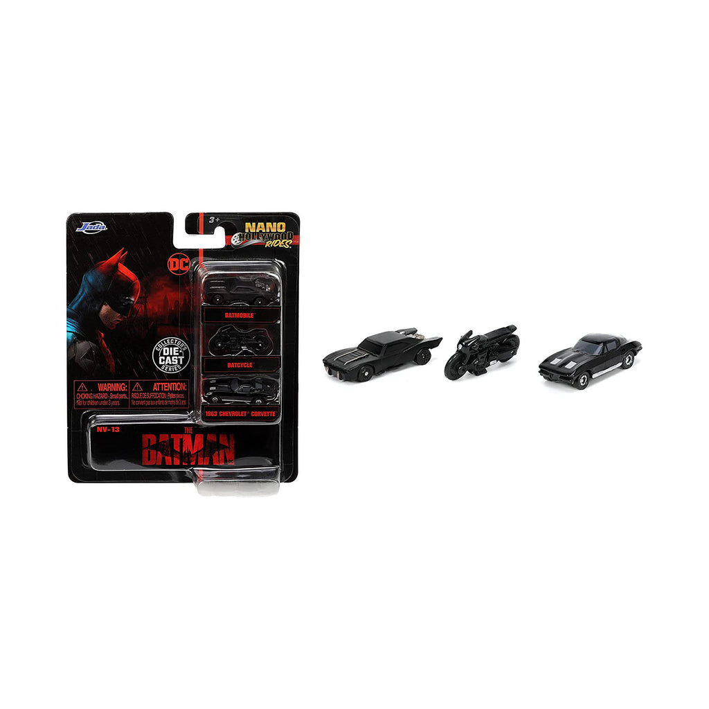 Jada Toys DC The Batman Nano Metalfigs Batman 3 Car Set