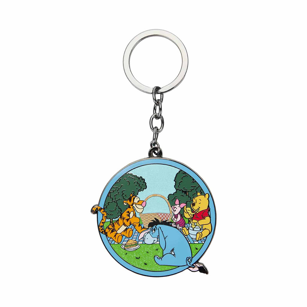 Loungefly Disney Winnie The Pooh Picnic Scene Metal Keychain