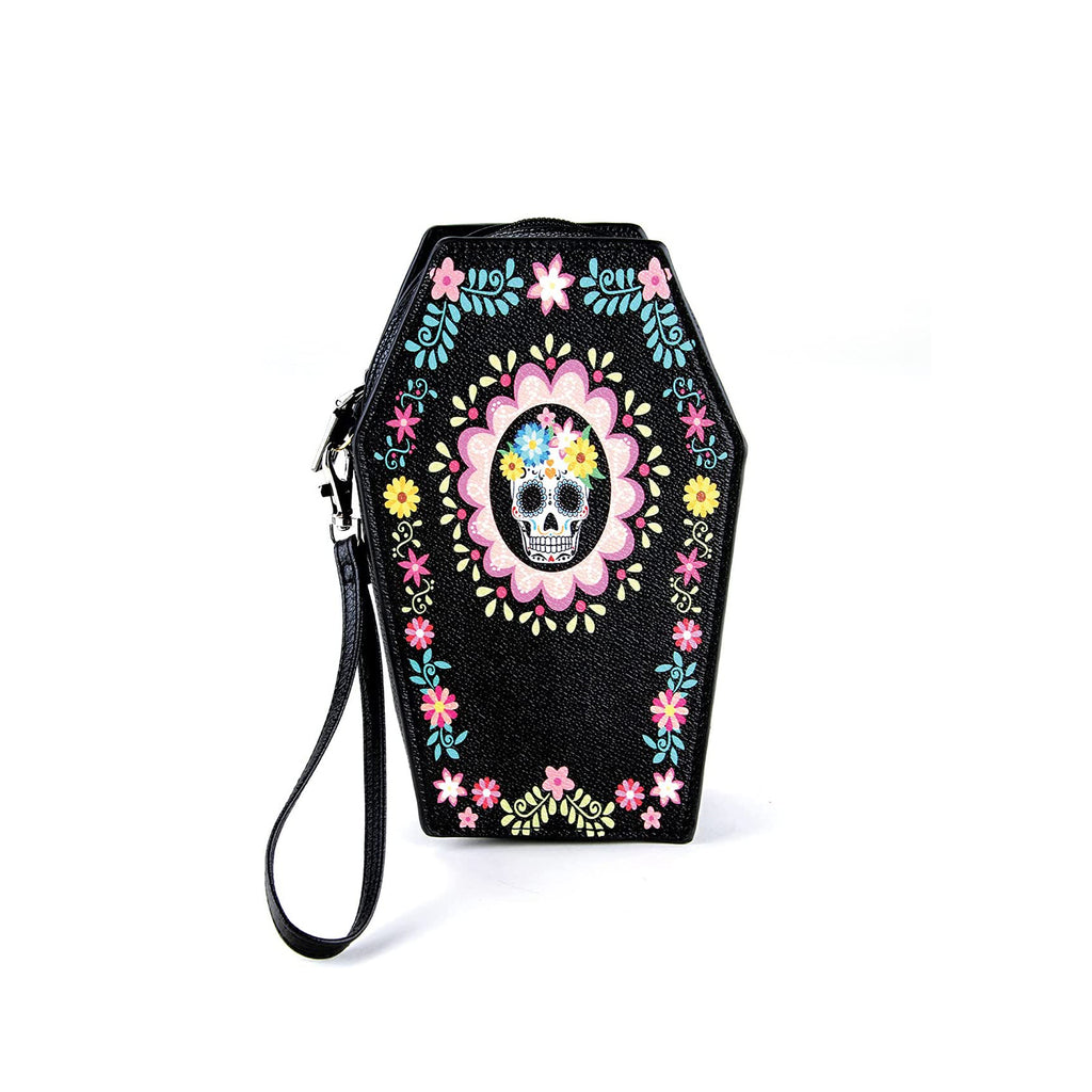 Sugar Skull Coffin Rest In Peace Wallet