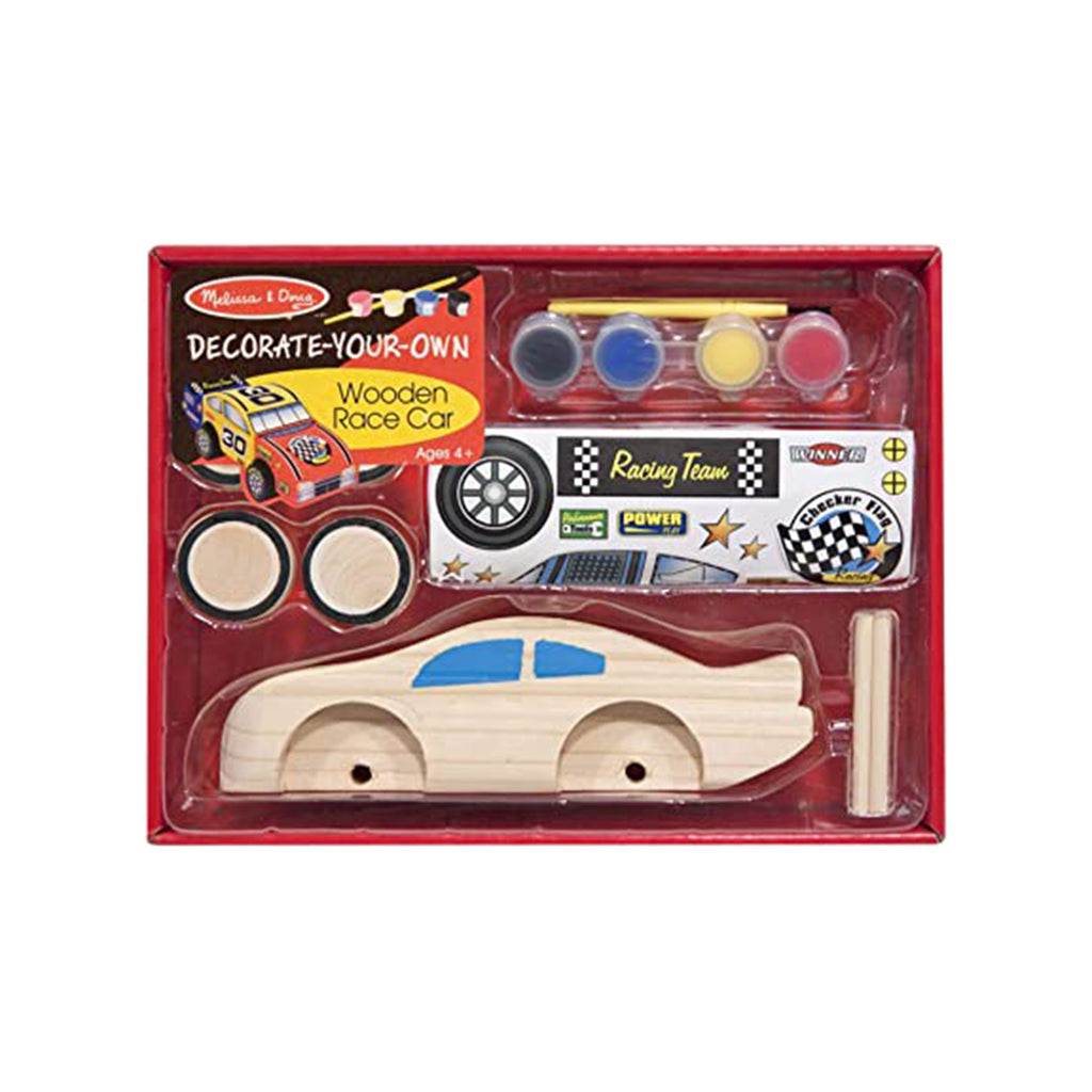 Melissa And Doug Decorate Your Own Wooden Race Car Craft Set - Radar Toys