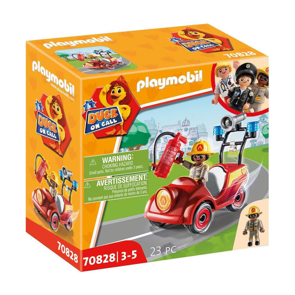 Playmobil Duck On Call Fire Rescue Mini Car Building Set 70828 - Radar Toys