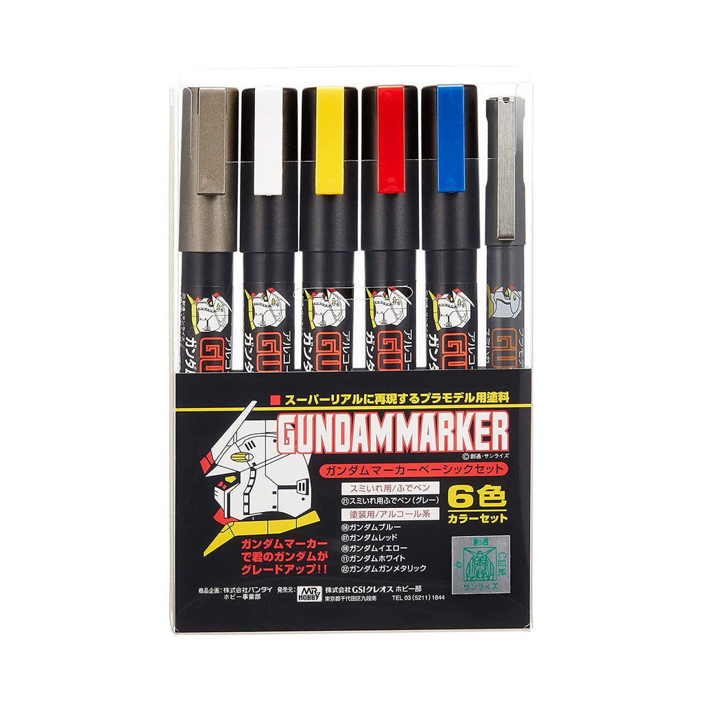 Mr Hobby Gundam Marker Basic 6 Color Set - Radar Toys