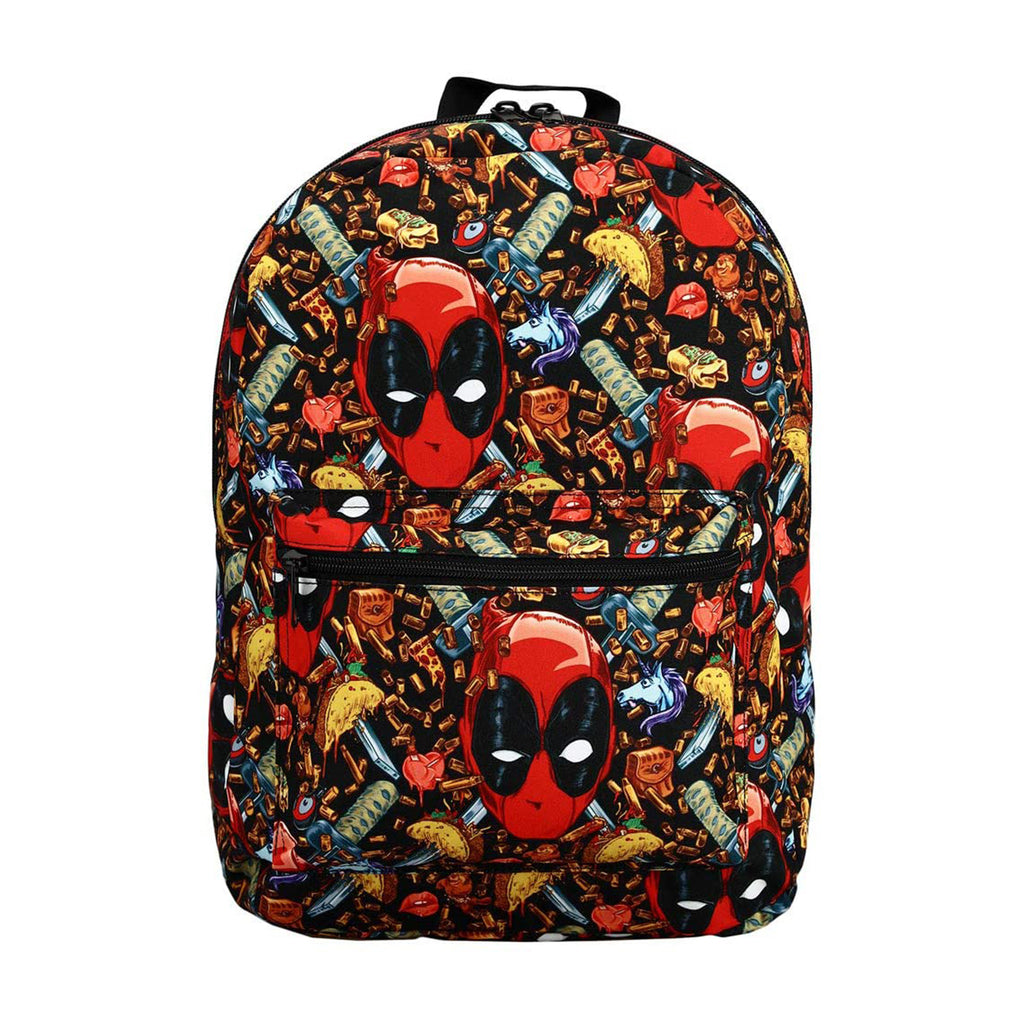 Marvel Deadpool Junk Food All Of Print Kids Backpack
