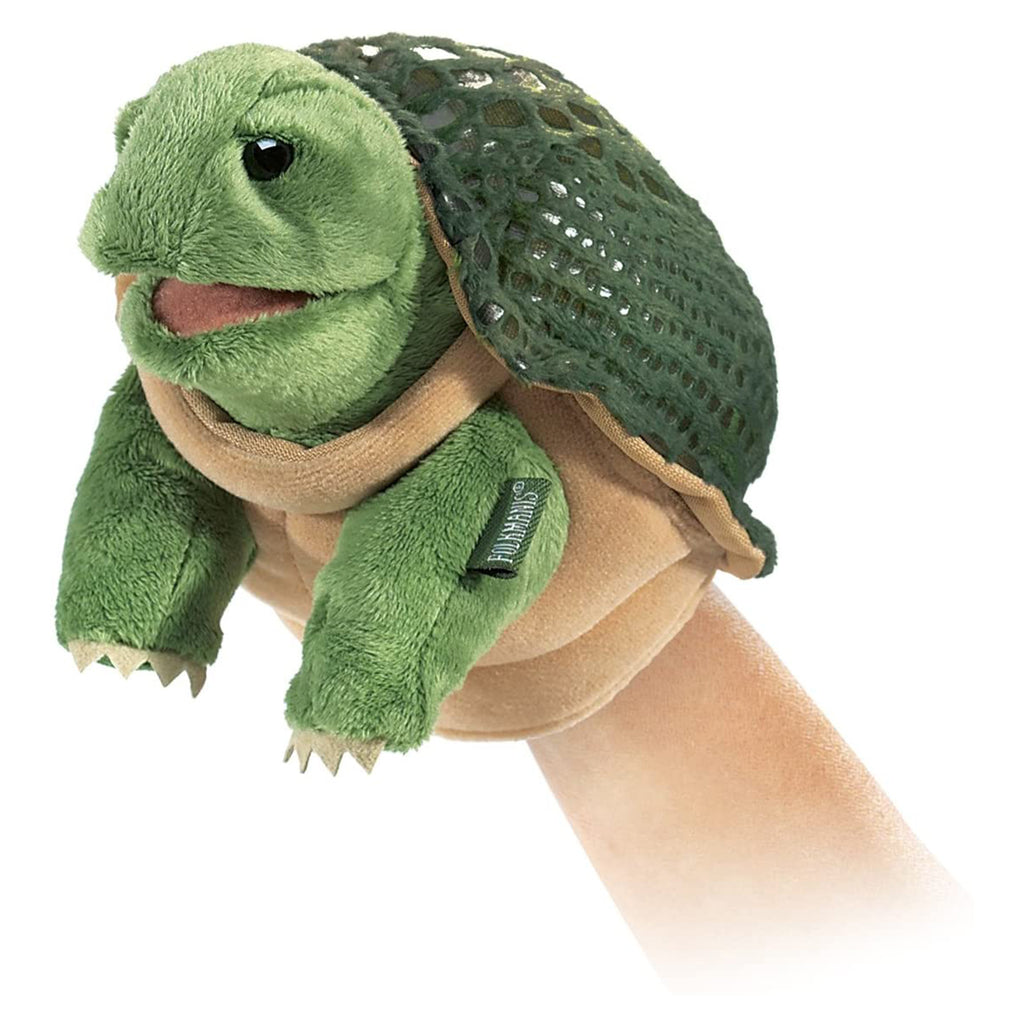Folkmanis Little Turtle Puppet Plush Figure