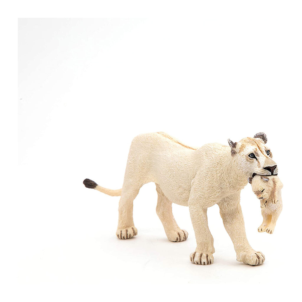 Papo White Lioness With Cub Animal Figure 50203
