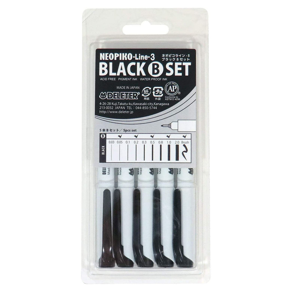 Derita Neopiko Line 3 Black Set B 5 Piece