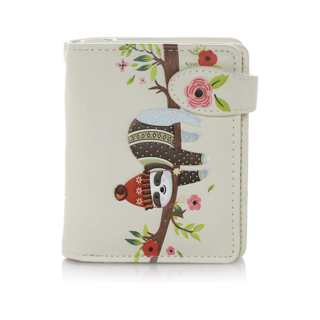 Shagwear Chilin Sloth Small Cream Zipper Wallet - Radar Toys