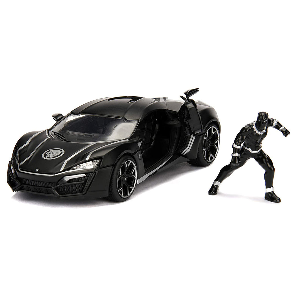 Jada Toys Marvel Avengers Black Panther & Lykan Hypersport 1:24 Diecast Car