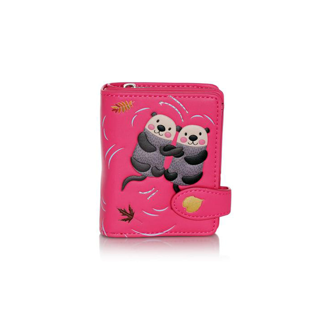 Shagwear Fuchsia Otters Small Wallet