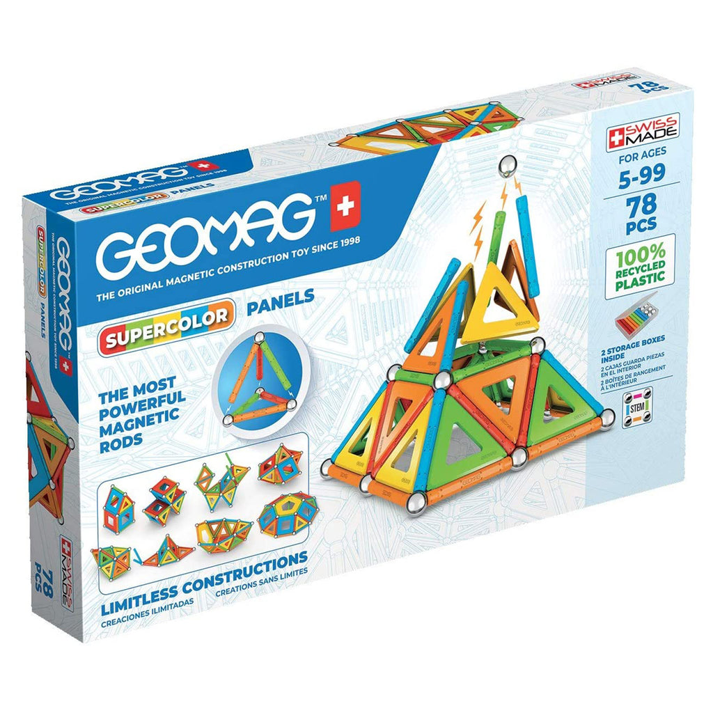 Geomag Supercolor Panels Recycled 78 Piece Building Set