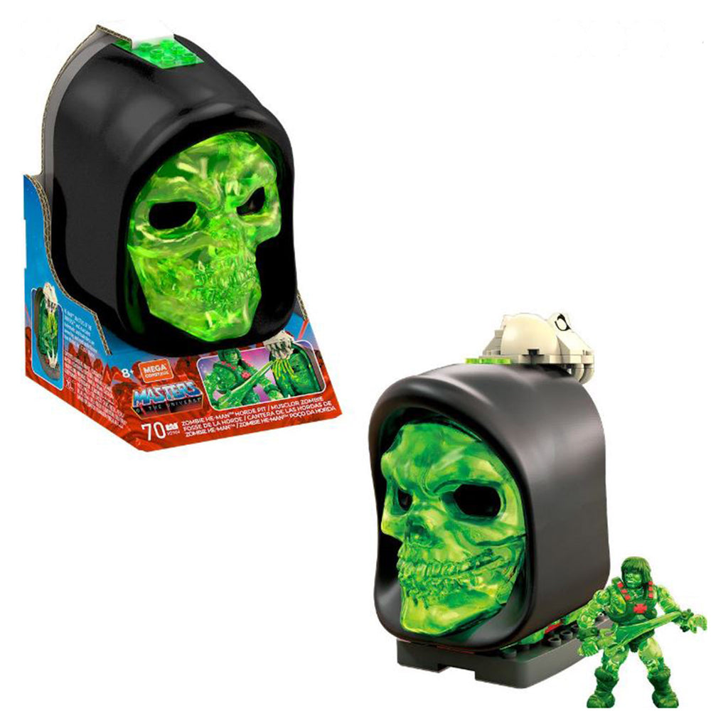 Mega Construx Masters Of The Universe Skeletor Skull Zombie He-Man Building Set
