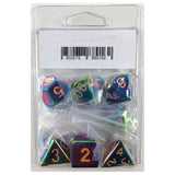 7 Count 16mm Flame Torched Rainbow Dice - Radar Toys