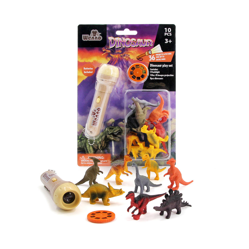 Wenno Dinosaur Animals Image Projection 8 Piece Figure Set - Radar Toys