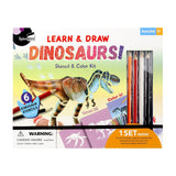 Spice Box Learn And Draw Dinosaurs Stencil And Color Kit - Radar Toys