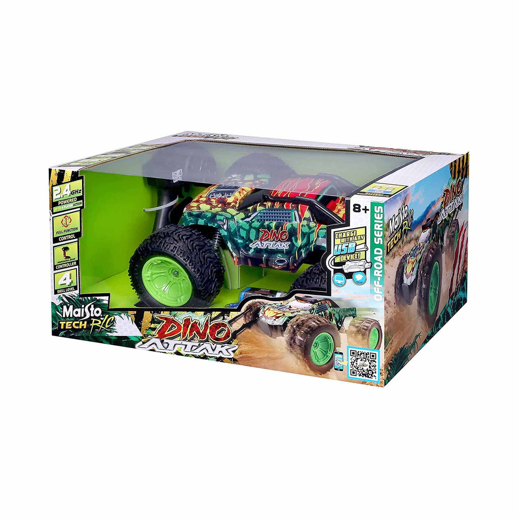 Maisto Tech Dino Attak Monster Truck Off-Road Usb Recharging RC Car