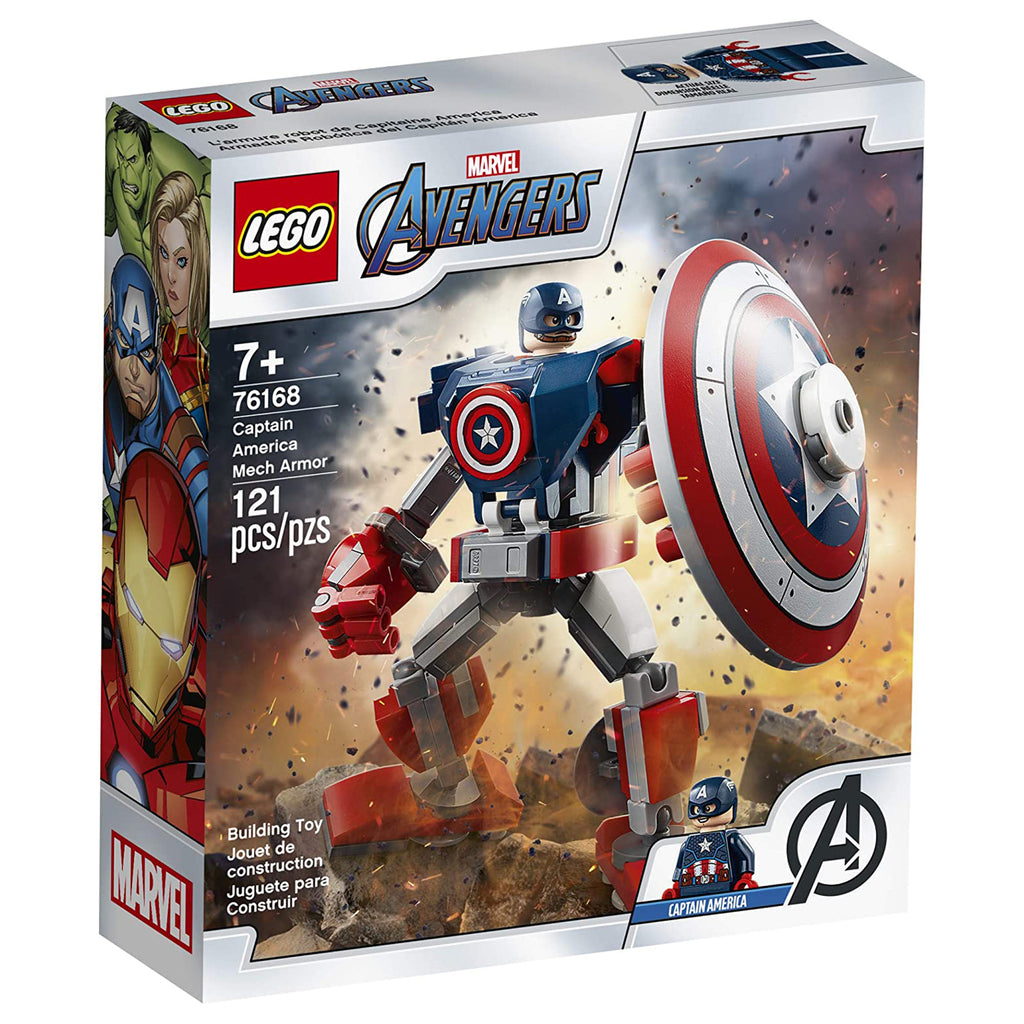 LEGO® Marvel Avengers Captain America Mech Armor Building Set 76168