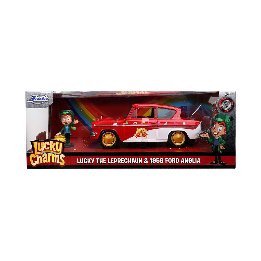 Jada Toys Lucky The Leprechaun And 1959 Ford Anglia 1:24 Diecast Set