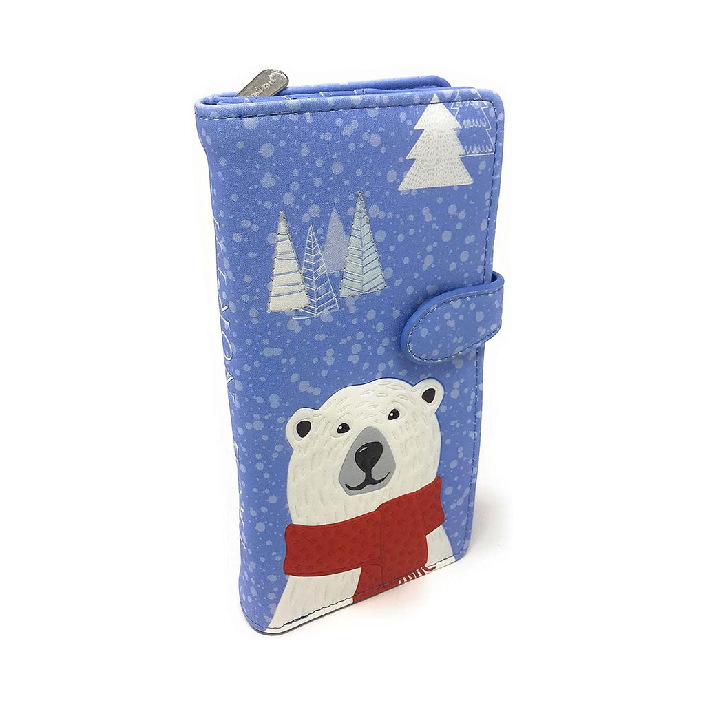 Shagwear True North Polar Bear Large Blue Zipper Wallet - Radar Toys