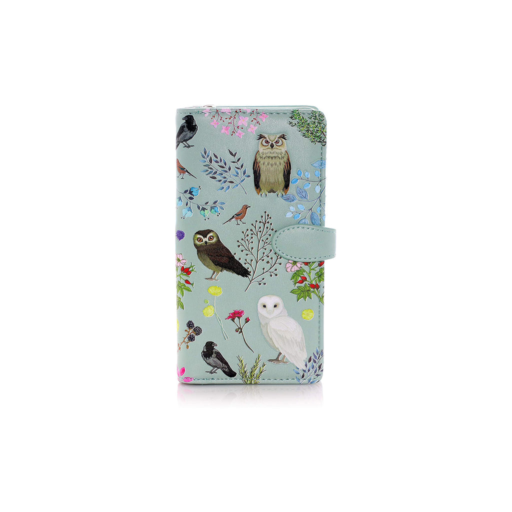 Shagwear Teal Wild Bird Forest Large Wallet