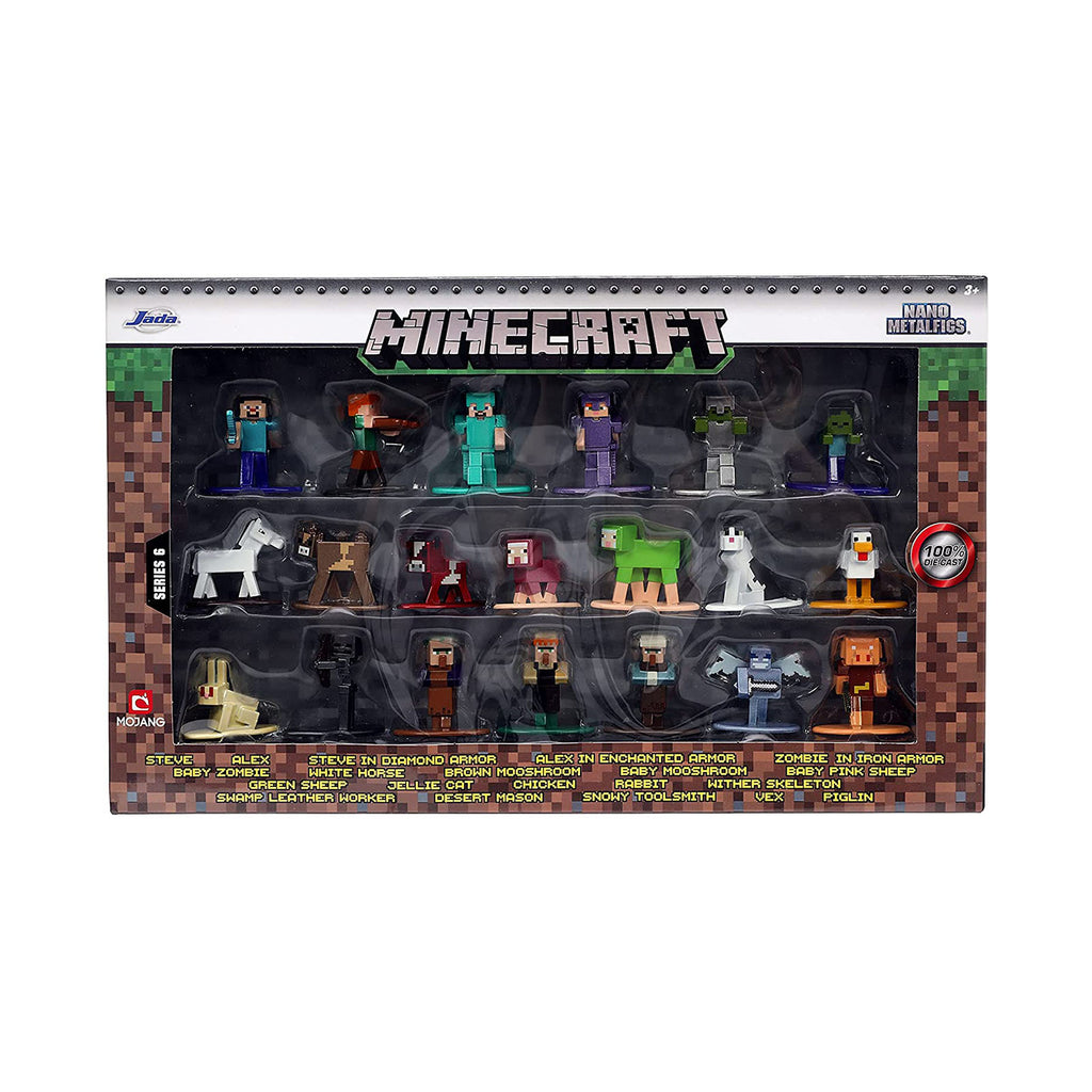 Jada Toys Nano Metalfigs Minecraft Series Six Set Of 20 Diecast Mini Figures