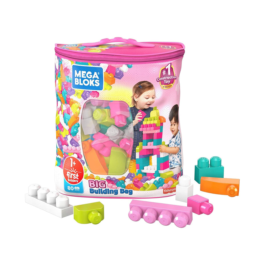 Mega Bloks First Builders 80 Piece Pink Bag - Radar Toys