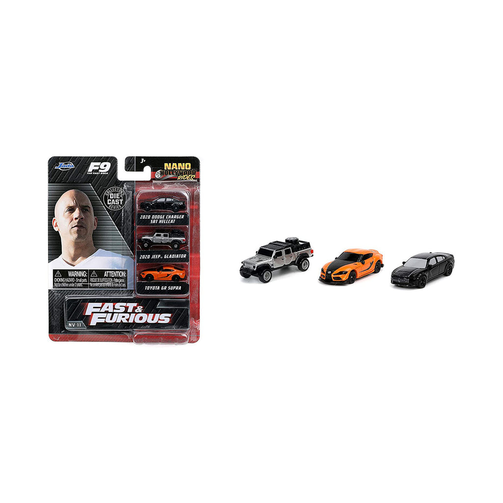 Jada Toys Nano Hollywood Rides Fast And Furious NV11 Set Of Three Diecast Figures