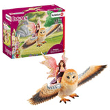 Schleich Bayala Fairy In Flight On Glam-Owl Animal Figure 70713 - Radar Toys