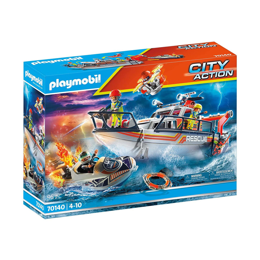 Playmobil City Action Fire Rescue With Personal Watercraft Set 70140