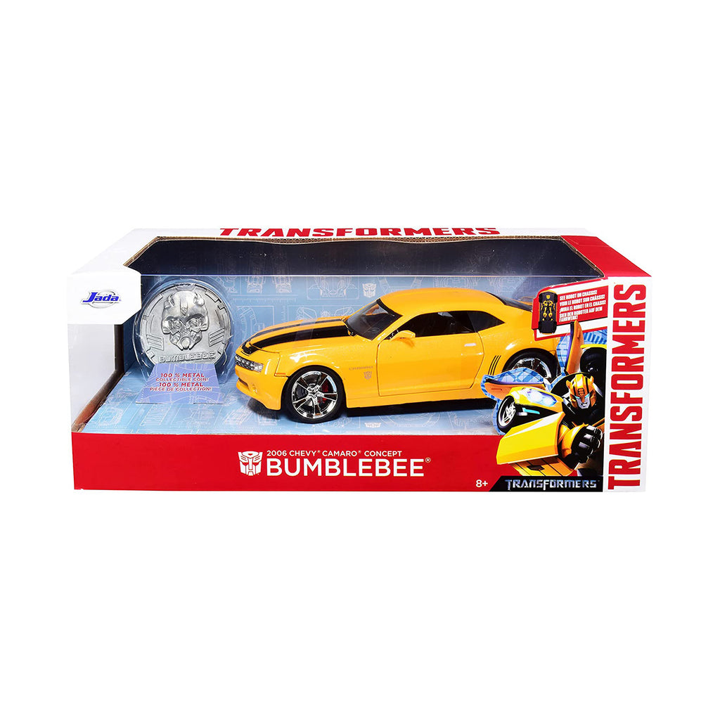 Jada Toys Transformers Bumblebee 2006 Chevy Camaro Concept 1:24 Diecast Set