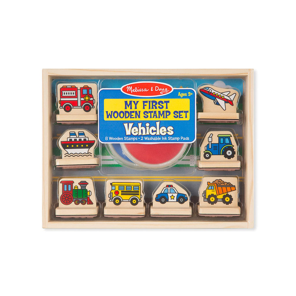 Melissa And Doug My First Wooden Vehicles Stamp Set