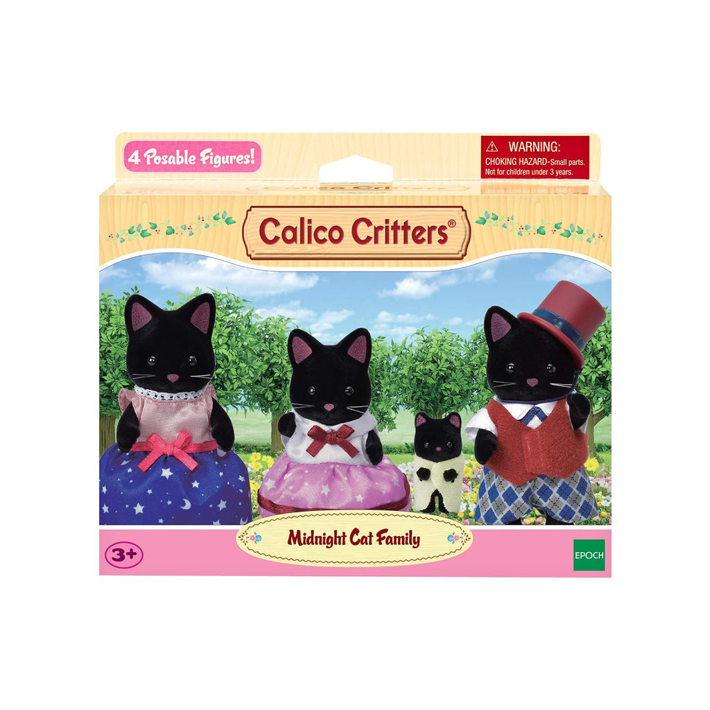 Calico Critters Midnight Cat Family Figure Set - Radar Toys