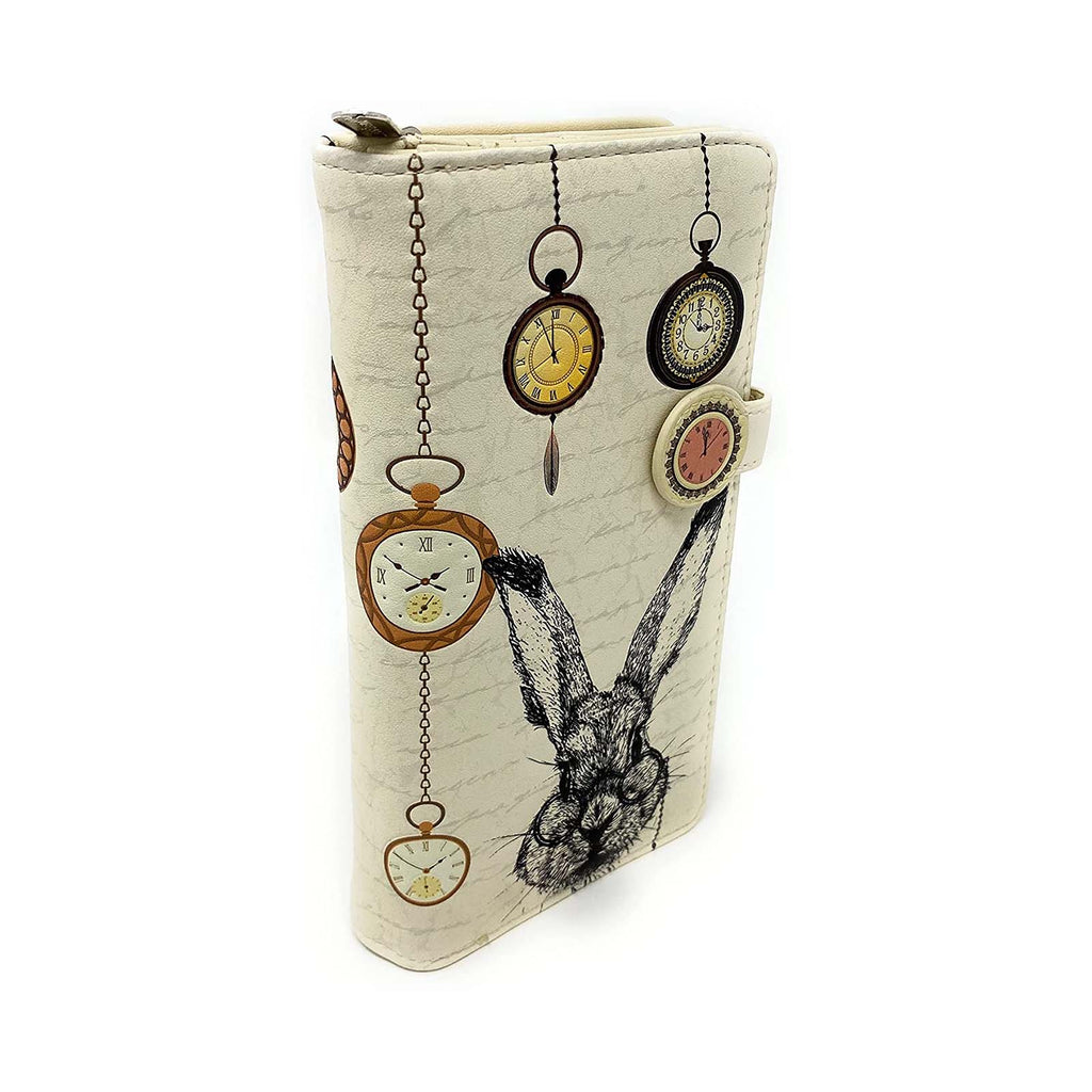 Shagwear Pocket Watch Rabbit Large Beige Zipper Wallet - Radar Toys