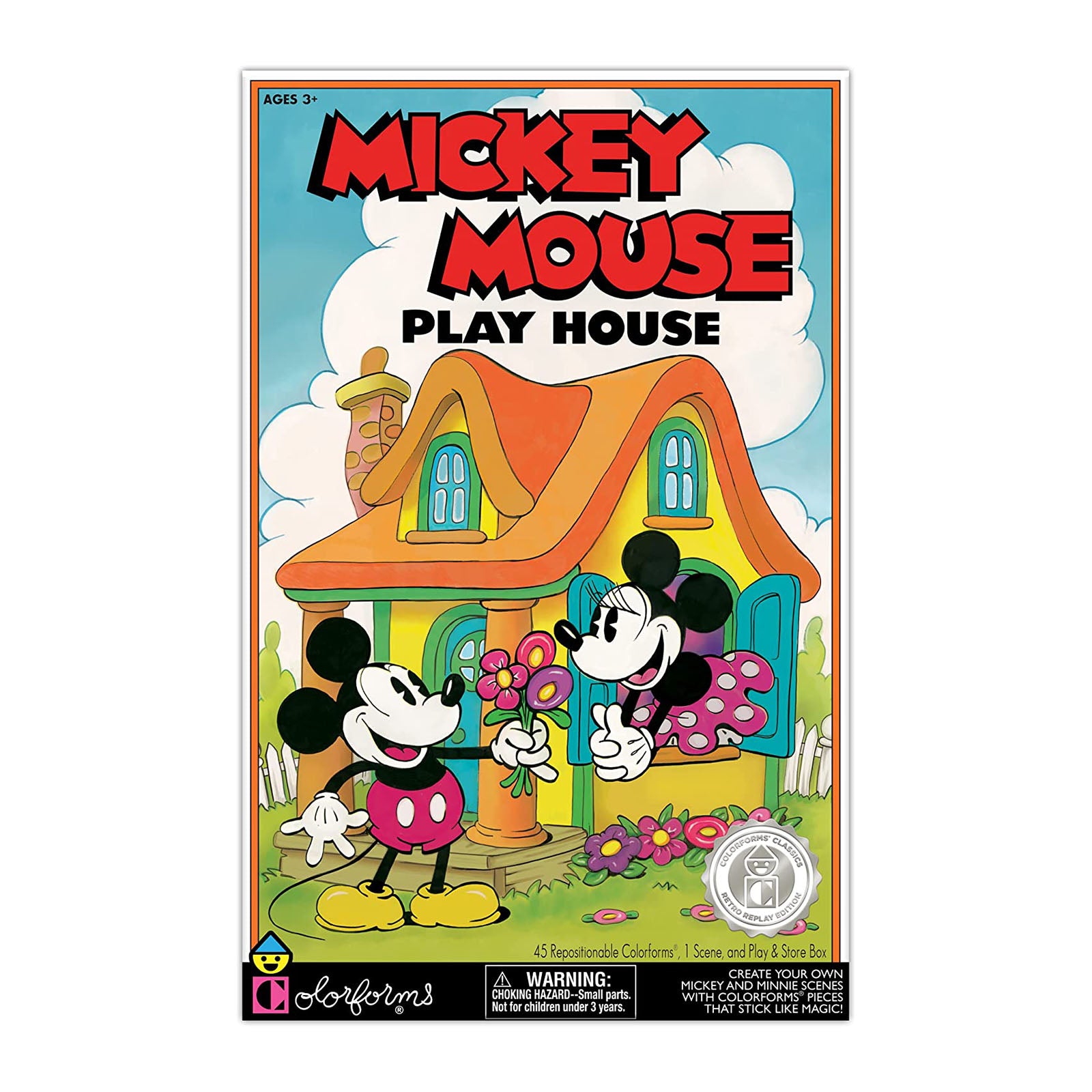 Playmonster Colorforms Mickey Mouse Play House Retro Set