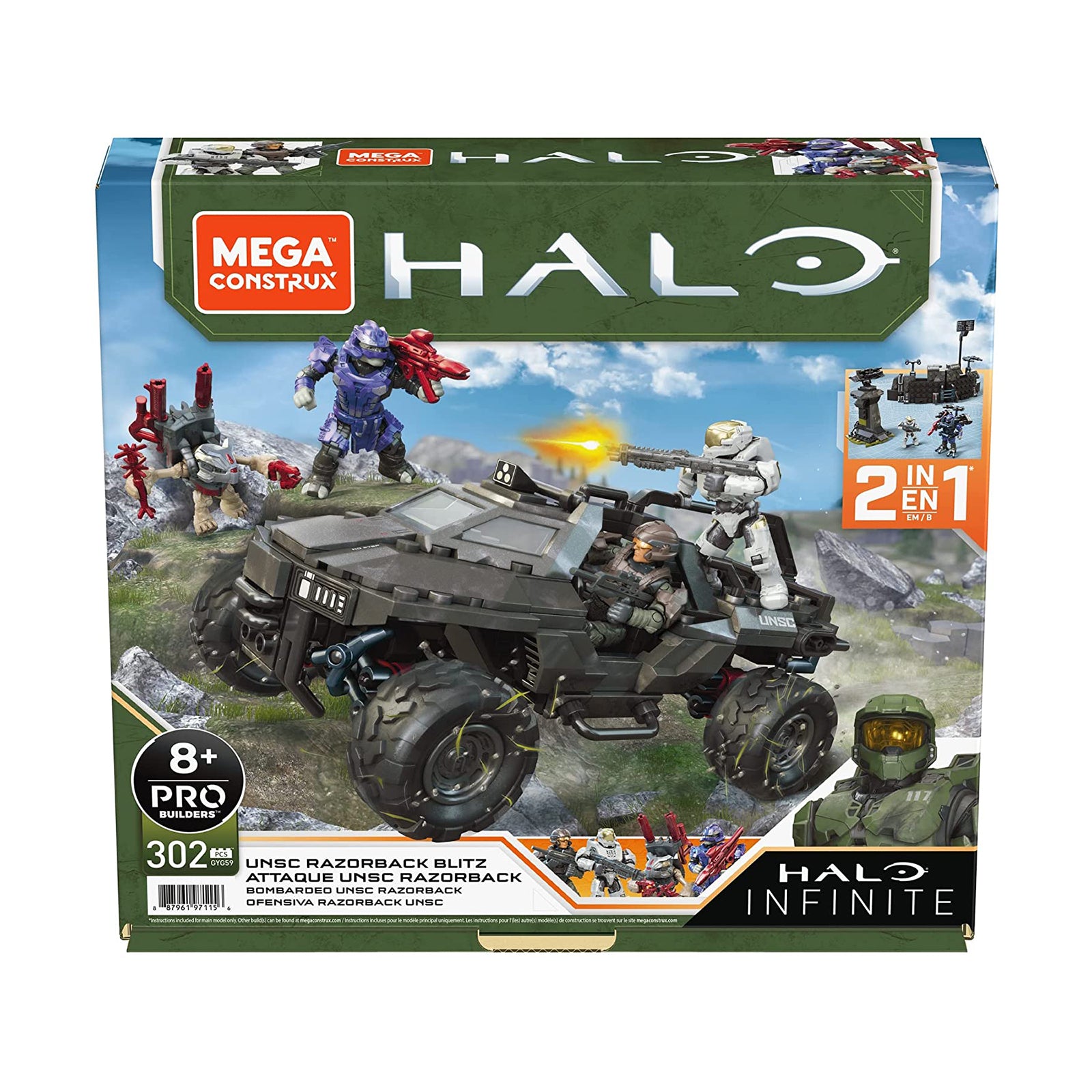 Mega Construx Halo Infinite UNSC Razorback Blitz Set | Radar Toys