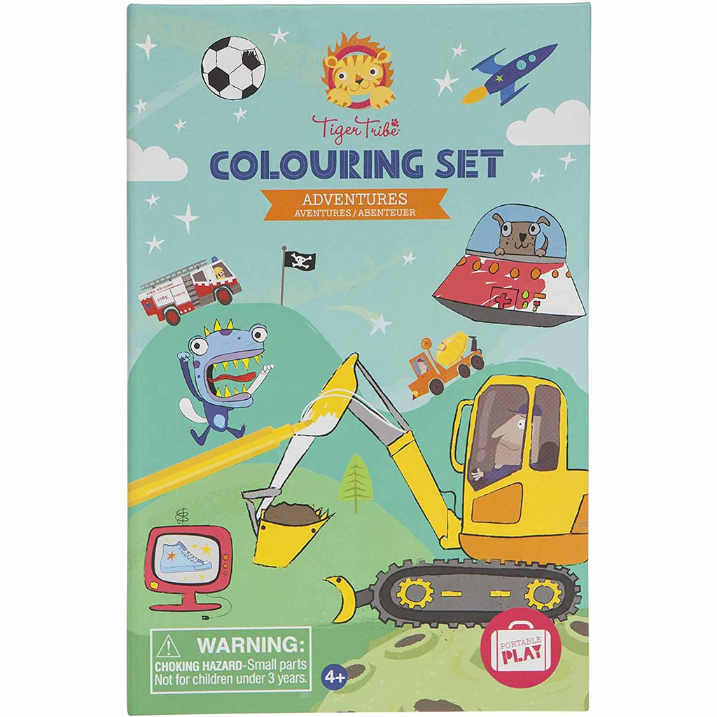 Schylling Tiger Tribe Adventures Colouring Set