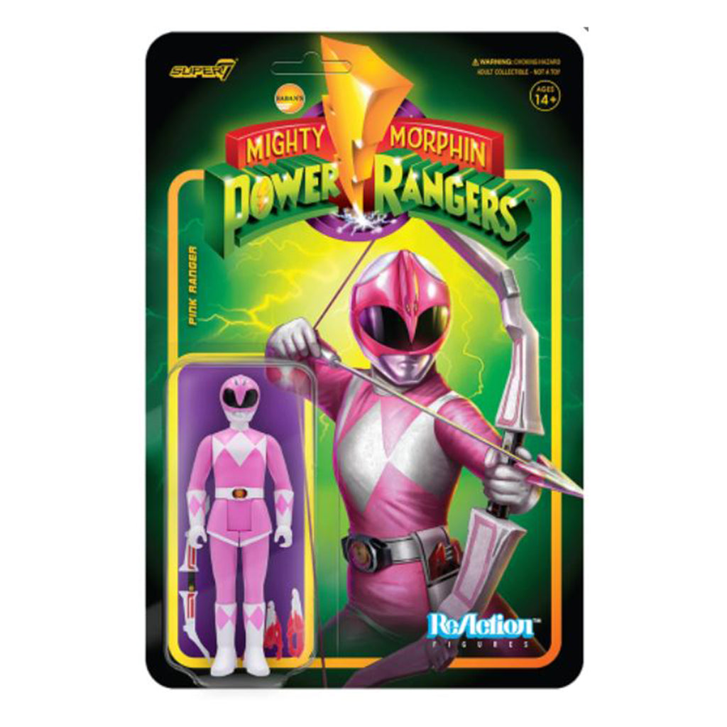 Super7 Mighty Morphin Power Rangers Pink Ranger Reaction Figure - Radar Toys