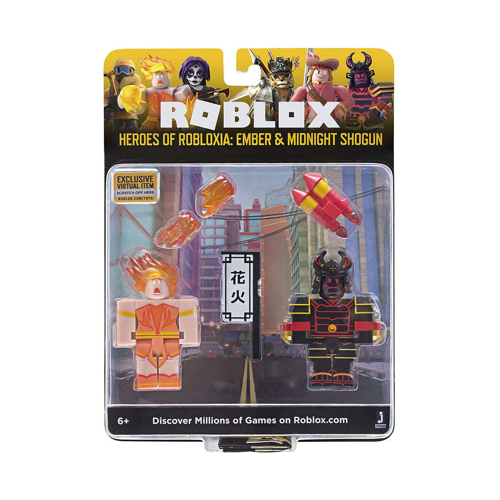 Roblox Ember And Midnight Shogun Figure Set With Virtual Item