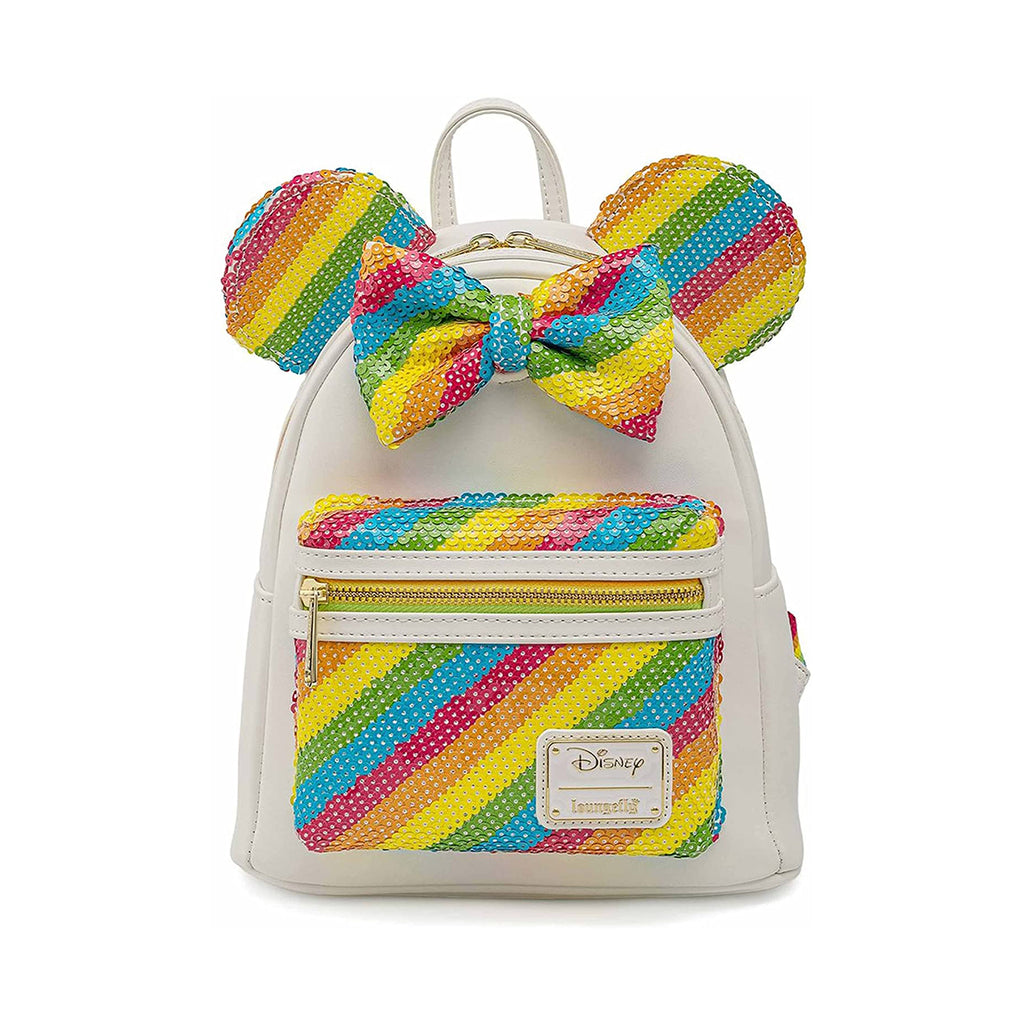 Loungefly Disney Sequin Rainbow Minnie Mouse Mini Backpack