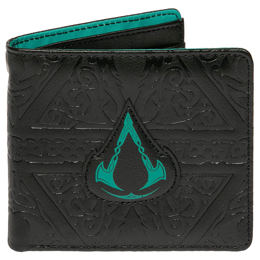 Assassin's Creed Valhalla Fortune Seeker Bi-Fold Black Teal Wallet