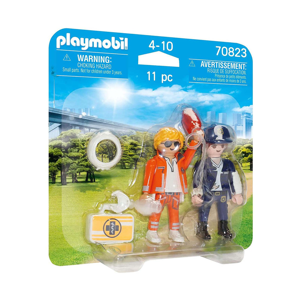 Playmobil Duo Pack Doctor And Police Officer Figure Set 70823 - Radar Toys