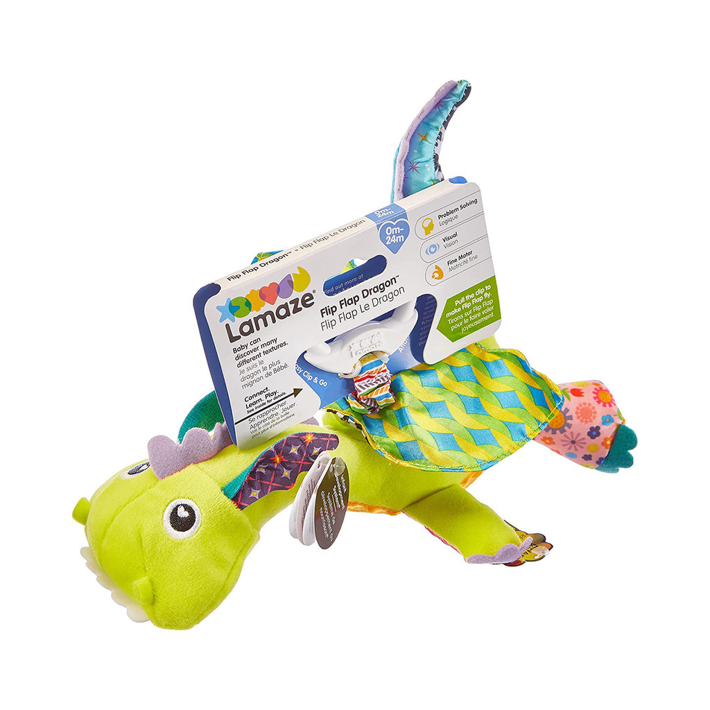 TOMY LAMAZE Flip Flap Dragon Plush Figure - Radar Toys