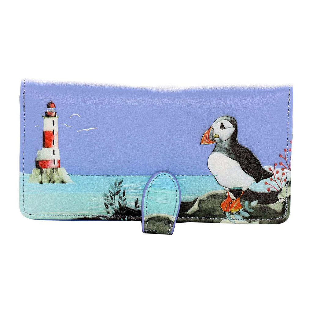 Shagwear Puffin Large Blue Zipper Wallet - Radar Toys