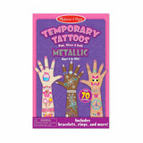 Melissa And Doug Pink Silver Gold Metallic Temporary Tattoos - Radar Toys