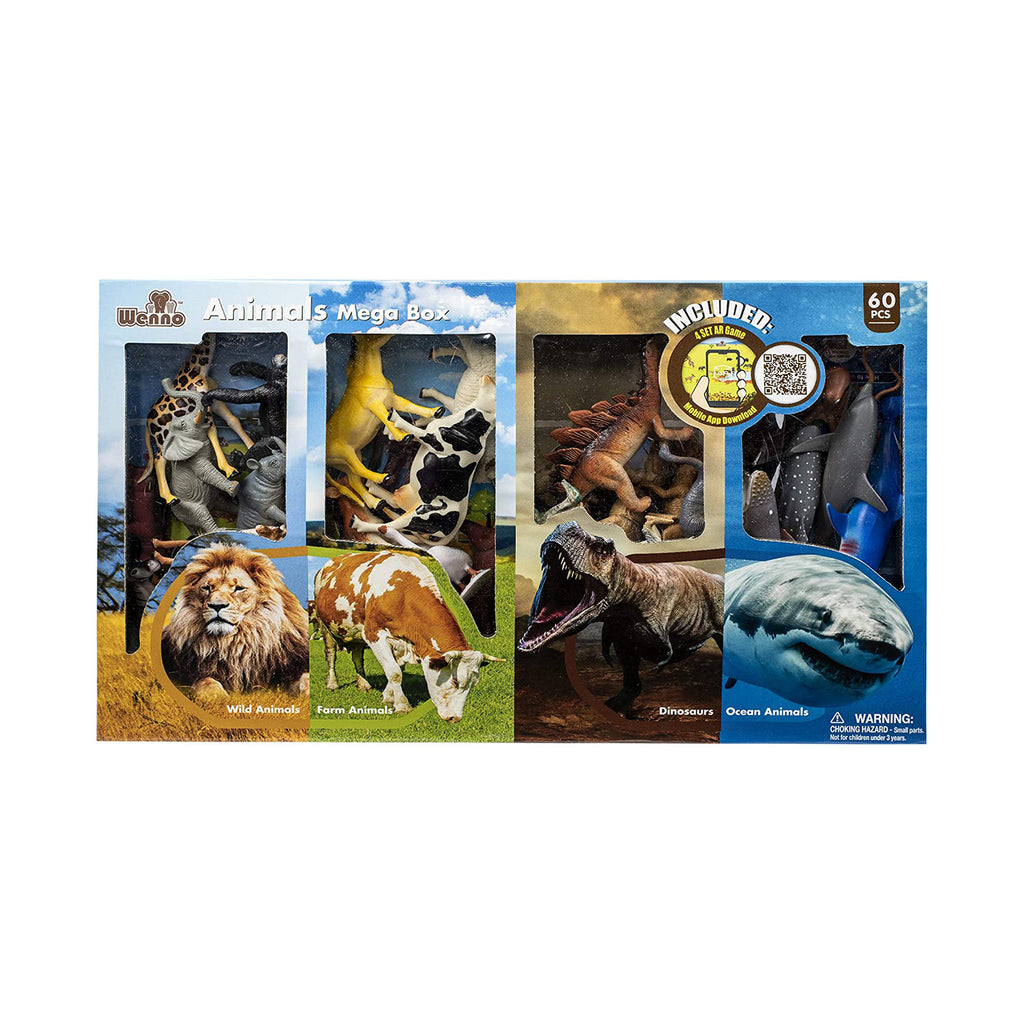 Wenno Animals Mega Box With Augmented Reality 60 Piece Set - Radar Toys