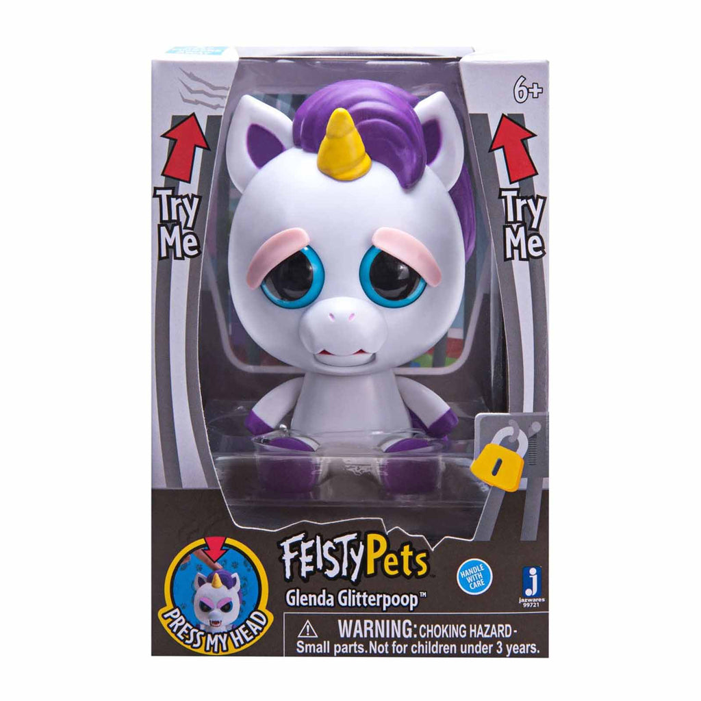 Feisty Pets Glenda Glitterpoop Unicorn 4 Inch Figure - Radar Toys