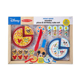 Melissa And Doug Disney Mickey Mouse Wooden Pizza And Birthday Cake Set - Radar Toys