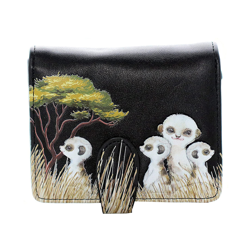 Shagwear Meerkats Small Black Zipper Wallet - Radar Toys